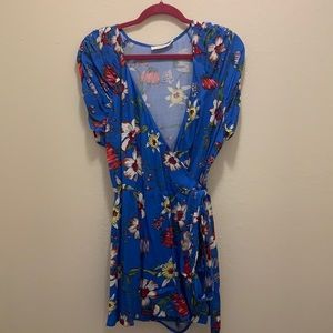 Floral wrap romper